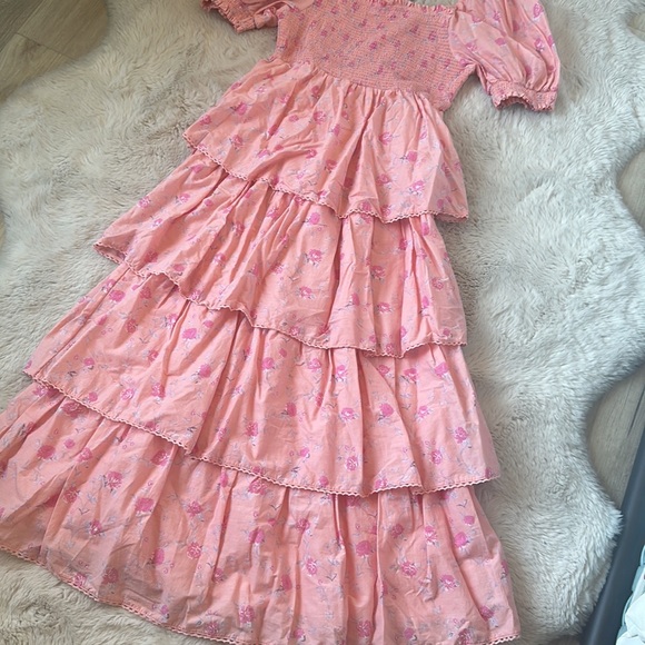 NWT LOVE SHACK FANCY DRESS PINK FLORAL - Picture 5 of 6